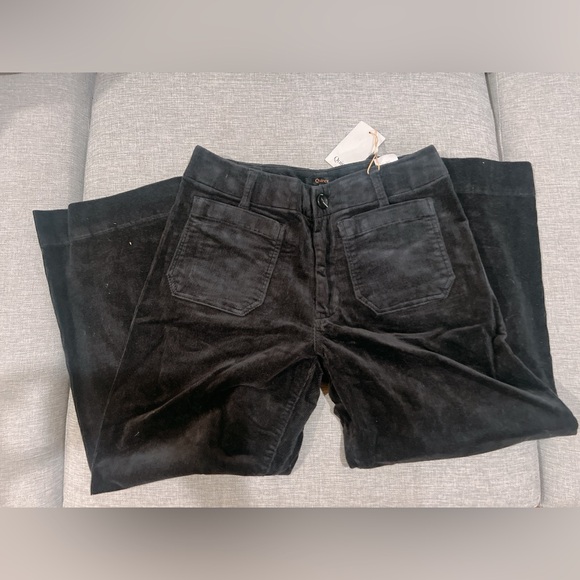 NWT!! Quince Organic Stretch Corduroy Cropped Wide Leg Pants - Picture 6 of 8